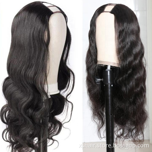 Kinky Curly Straight Body Wave U Part Wig Glueless Human Hair Wig Brazilian Natural Human Hair Wig